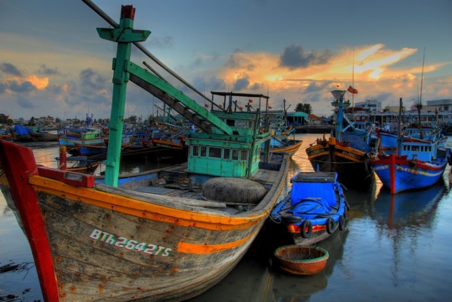 Thuyền đánh cá ở Phan Thiết (Ảnh: Lucas Jans / Flickr)